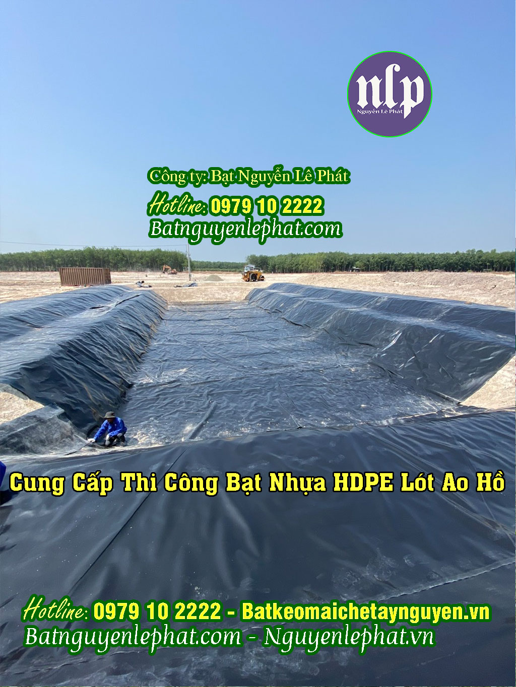 Thi công bạt trải hồ HDPE Thi công bạt trải hồ HDPE