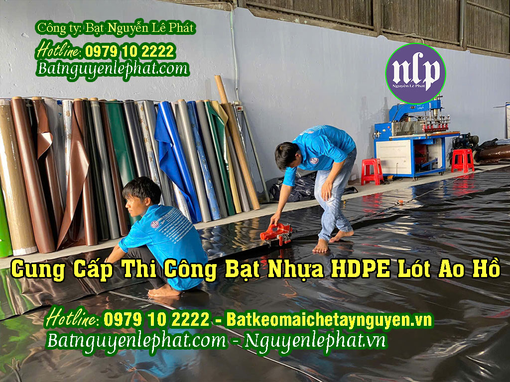 Gia công hàn bạt nhựa lót hồ Gia công hàn bạt nhựa lót hồ